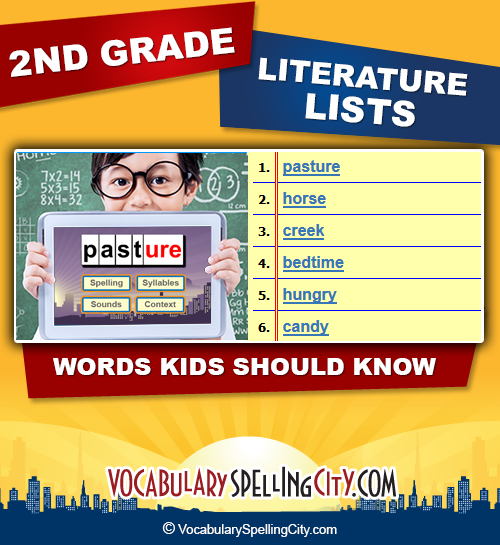 Second Grade Reading Vocabulary | VocabularySpellingCity