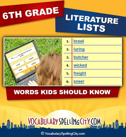 6th Grade Reading Practice 6th Grade Reading Vocabulary VocabularySpellingCity